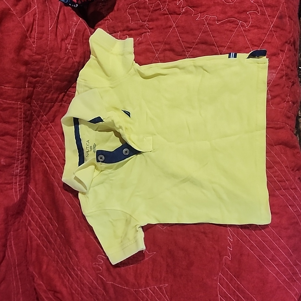 Nautical boys yellow polo 18 months